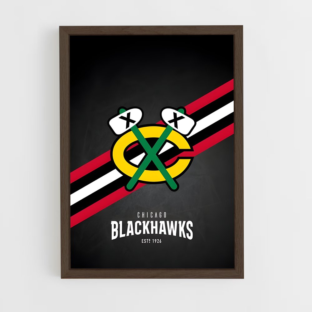 Poster Le Cri des Blackhawks – affiche Hockey sur glace (vue 5)